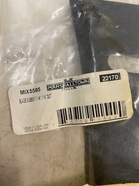 2 Pack of Marshalltown Rubber Blade 22170 MIX5585 (2 Quantity)