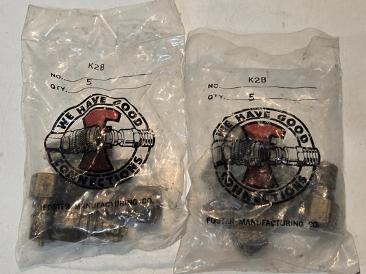 10 Quantity of Foster K2B 1/4" Quick Disconnect Couplings 1/4" FPT (10 Qty)