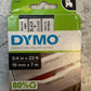 5 Dymo D1 Polyester Label Tape Black on Clear 3/4in x 23ft (5 Quantity)