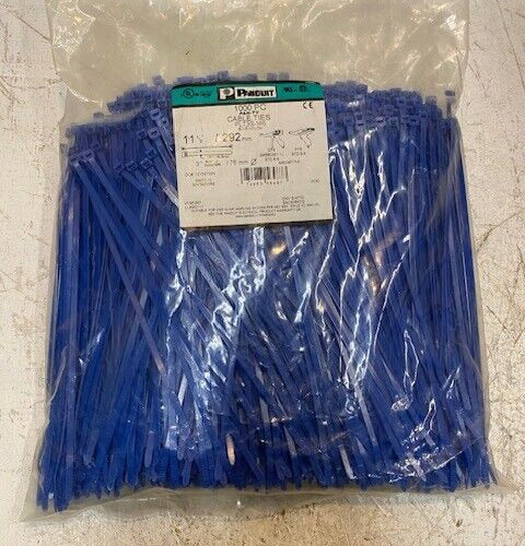 Panduit 1000 Pack of Cable Ties PLT3S-M6 Blue Nylon