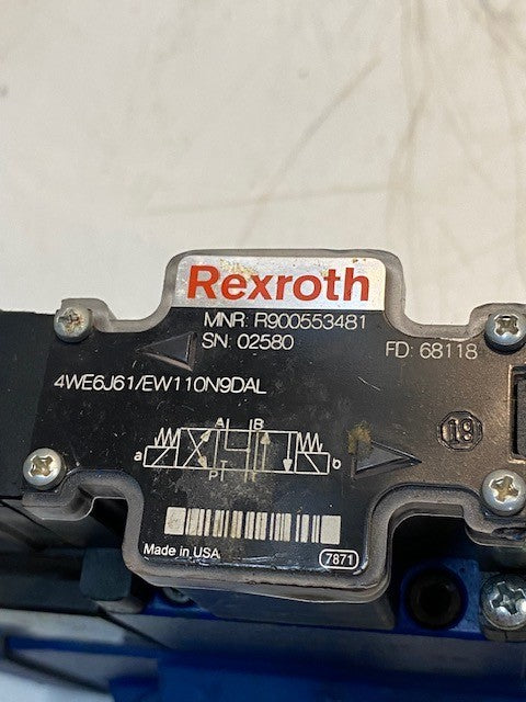 Rexroth Directional Control Valve R900766123 | R900553481 | 4WE6J61/EW110N9DAL