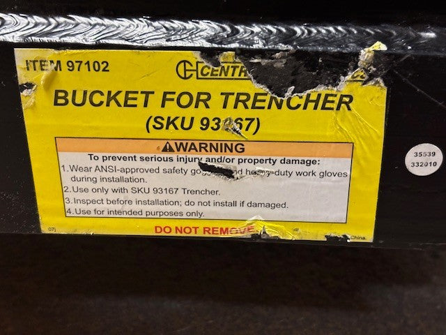 Central Hydraulics 3 Tooth Trencher Bucket Two-point Connection | 97102