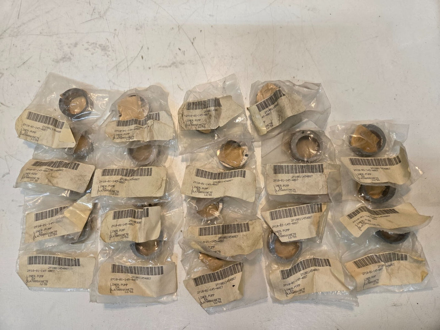 19 Quantity of Pump Liners 2910-01-145-4087 | DLA 70086VAE78 (19 Quantity)