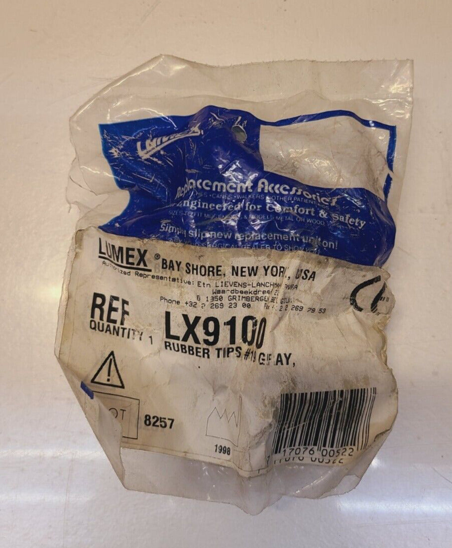 4 Quantity of Lumex Rubber Tips #19 Gray LX9100 (4 Qty)