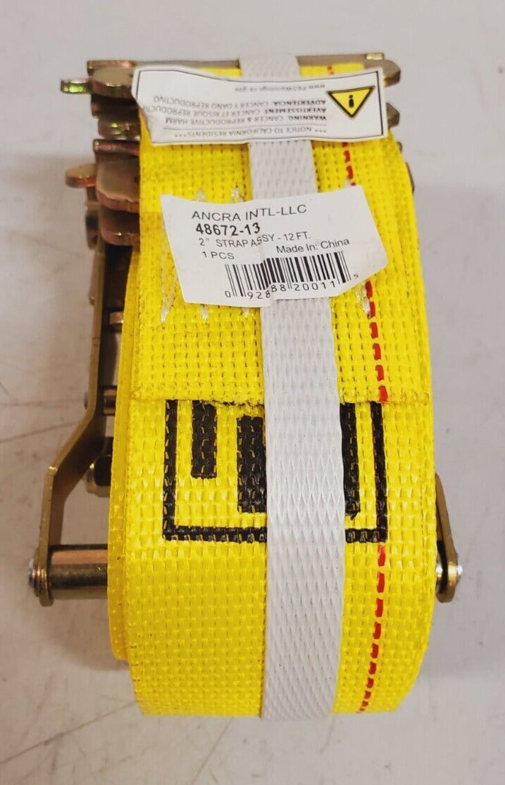 2 Quantity of Ancra 2" Ratchet Straps Assy 48672-13 | 12 Ft (2 Qty)