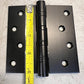 6 Quantity Stainless Steel Matte Black Exterior Ball Bearing Door Hinges 4"x 4"