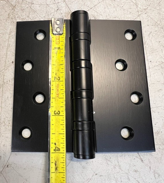6 Quantity Stainless Steel Matte Black Exterior Ball Bearing Door Hinges 4"x 4"