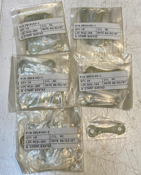 5 Packs of 10 Boeing Company Shims 2914143-1 (50 Quantity Total)