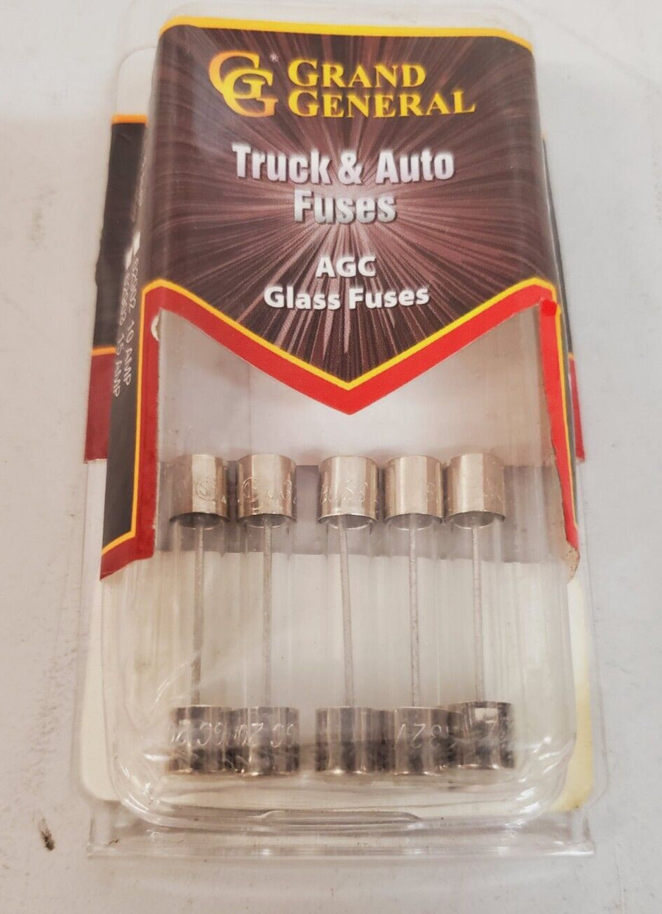 20 Qty. of Grand General AGC Glass Fuses 20Amp 62904  | 451205 (20 Qty)