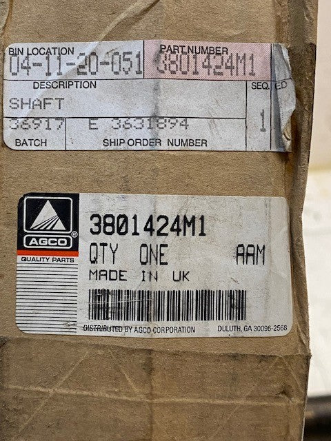 AGCO 3801424M1 Shaft 35mm 21-Spline 21-1/4" Long 33mm OD Shaft