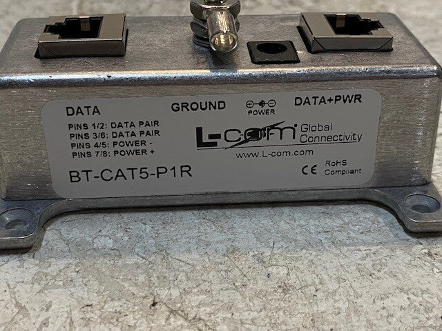 2 Quantity of L-Com BT-CAT5-P1R Reverse Polarity Passive Injectors (2 Quantity)