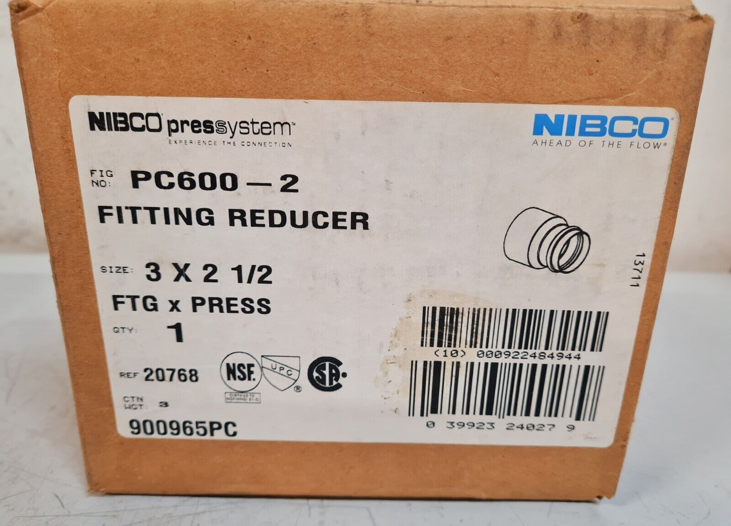 Nibco Press Reducer PC600-2 | 3" x 2-1/2" | 900965PC