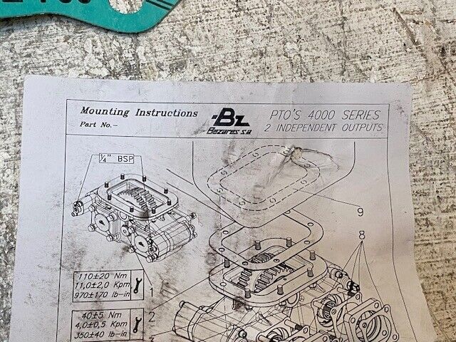 Bezares PTO 4000 Series Gasket Kit BZ-700 *Only Pictured Items Included*