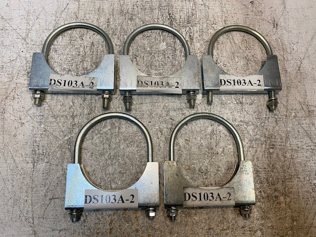 5 Quantity of 5" Muffler Exhaust Clamps DS103A-2 (5 Quantity)