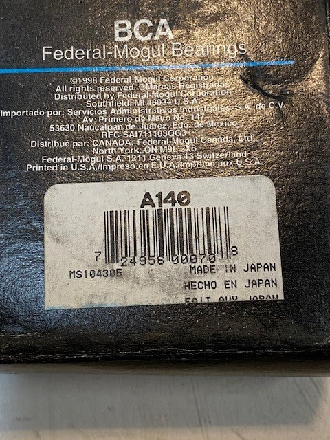 2 Quantity of Federal Mogul Bearings A140 | 32008J-N | 57407-N (2 Quantity)