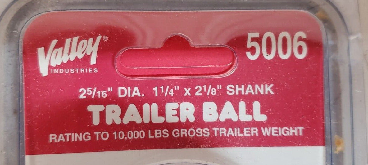 8 Qty. of Valley Trailer Ball 5006 | 10000Lb | 1-1/4"x2-1/8" Dia 2-5/16" (8 Qty)