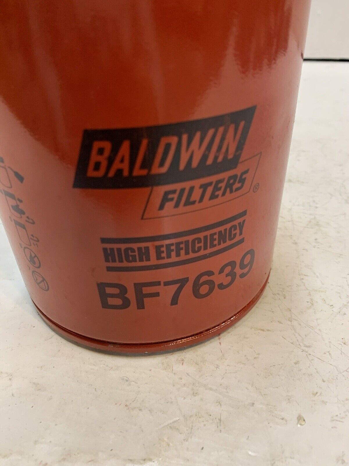 BALDWIN FILTERS BF7639 Fuel Filter,12-3/32 x 5-3/8 x 12-3/32 In -FEW DENTS