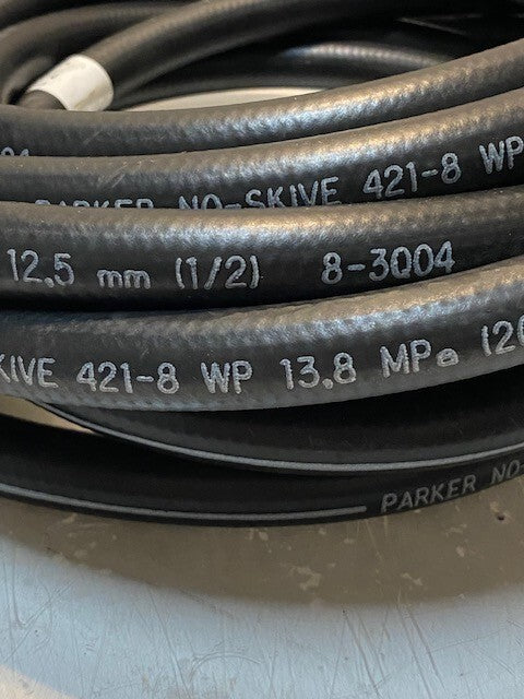 Parker No-Skive 421-830 Hose 30ft Long | SAE100R1AT-8 | 8-3Q04