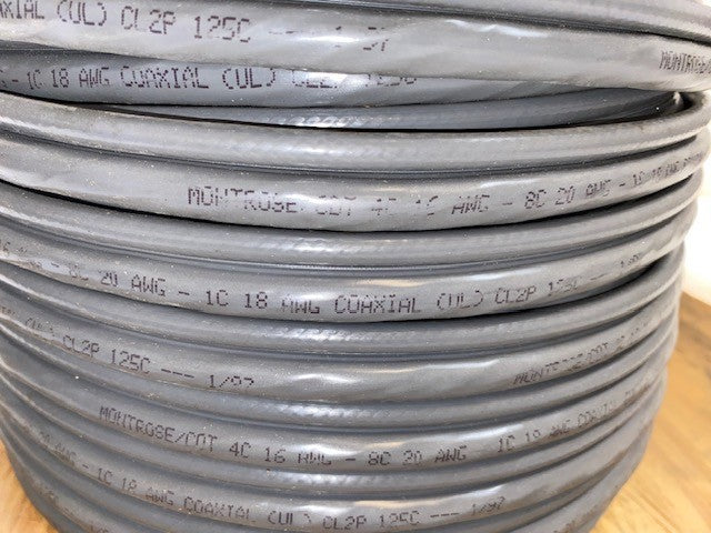 MONTROSE/COT 4C 16 AWG-8C 20 AWG-1C 18 AWG COAXIAL Cable on Spool 13"x10"