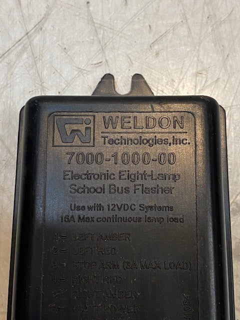 Weldon 7000-1000-00 Electronic Eight-Lamp School Bus Flasher 16A Max