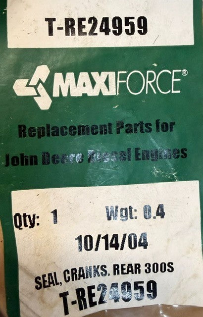 Maxiforce Rear Crankshaft Seal T-RE24959 Diesel Engine Gasket Sealing Part