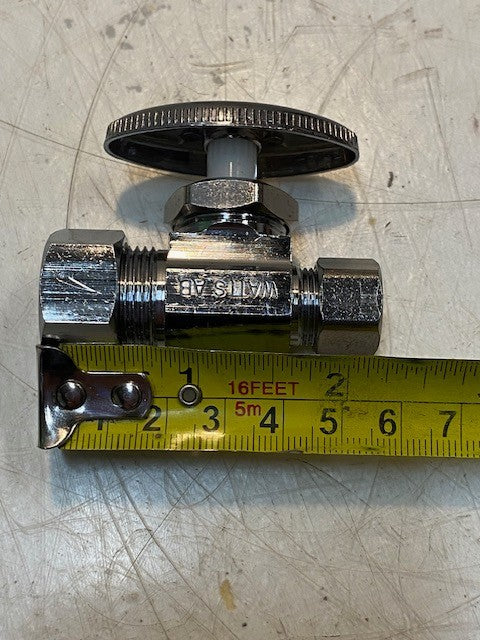 Watts PBSVC-9710-P Chrome Straight Valve 3/8 Compression to 5/8 Compression