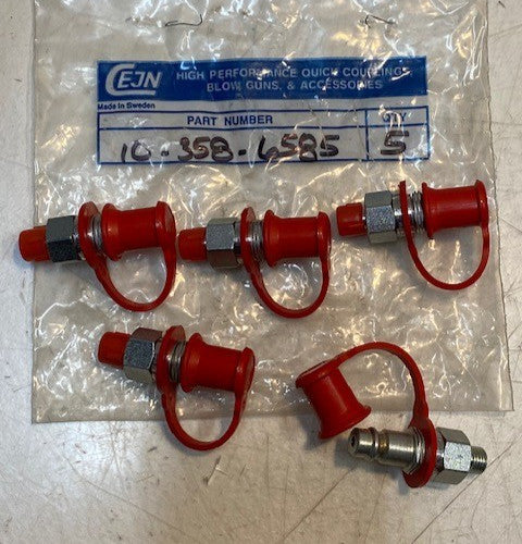 5 Qty of CEJN High Pressure Quick Disconnect Couplers w/Caps 10-358-6585 (5 Qty)