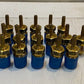16 Quantity of Brass Hose Barb Fittings 2-3/8" L 22mm Thread 8mm Nose (16 Qty)