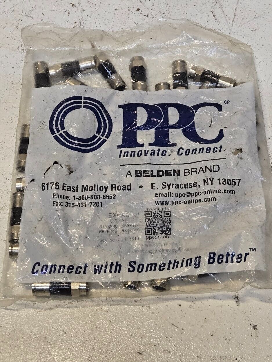 Approx. 150 Quantity of PPC EX6XL RG-6 Compression Connectors (150 Quantity)