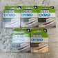 5 Dymo D1 Polyester Label Tape Black on Clear 3/4in x 23ft (5 Quantity)