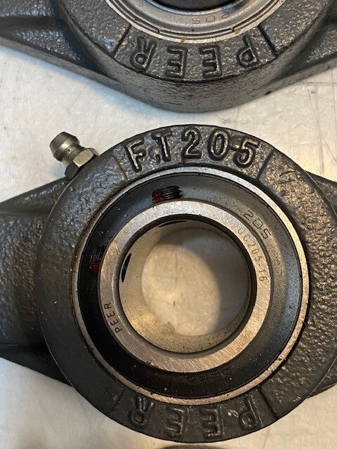 3 Quantity of Peer 2-Bolt FT205 Flange Bearings UC205-16 | 25mm Bore (3 Qty)