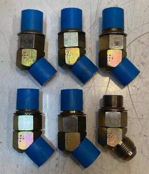 6 Qty of 45 Degree Flare Elbow Straight Thread Hose Fittings 27mm Thread (6 Qty)