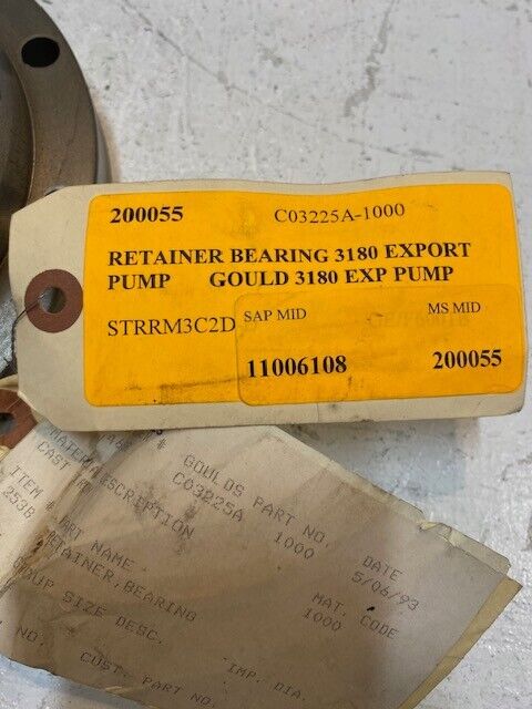 10-Bolt Retainer Bearing 3180 Export Pump 200055 | 11006108 | C03225A-1000