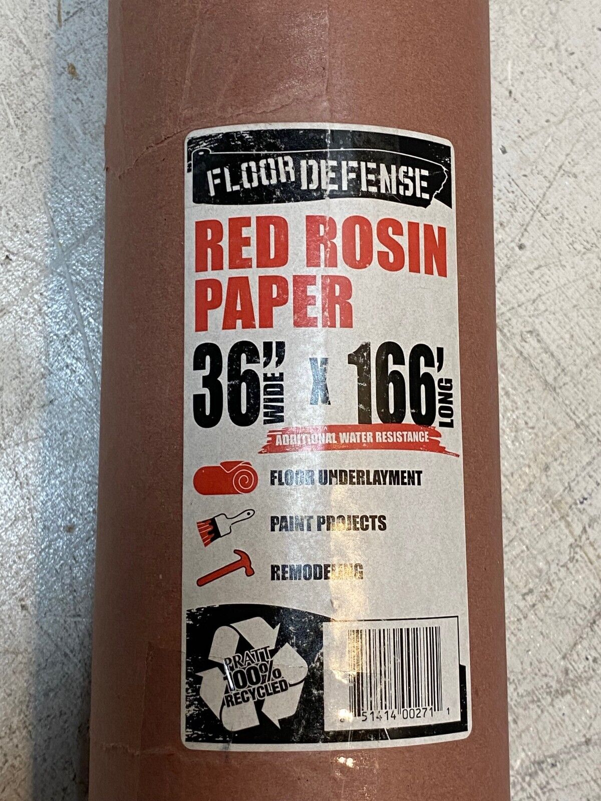 Floor Defense Red Rosin Paper 36in X 166ft