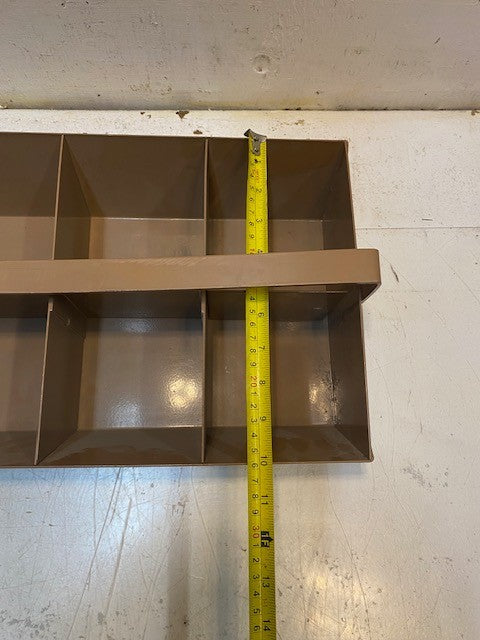 Heavy Duty Vintage Industrial Metal Carrying Tote Tray 8 Compartments 18" x 10"