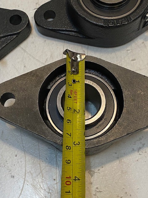 3 Quantity of IPTCI 2-Bolt Flange Bearing NFL206 SA206-20G 30mm Bore (3 Qty)