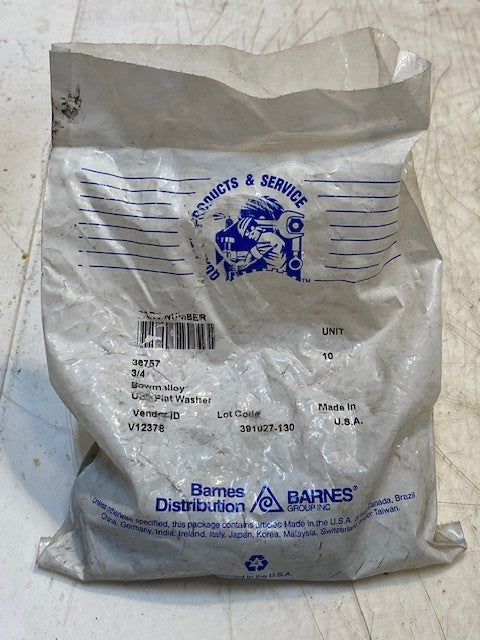 Bag of 10 Barnes Distribution 3/4" Screw USS Flat Wahers Grade 8 | 36757