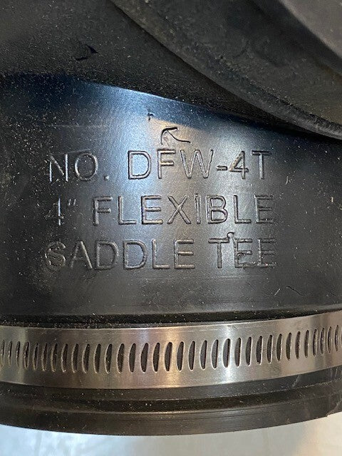 NDS DFW-4T/C 4" Flexible Saddle Tee w/ Clamps DFW-4T | PLT-360
