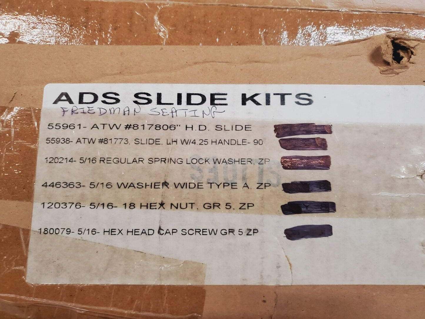 ADS Slide Kit Friedman Seating 817806 | 29113 | 35413