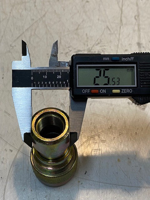 Pioneer Hydraulic Quick Disconnect Female Coupler 37mm OD 18mm Bore