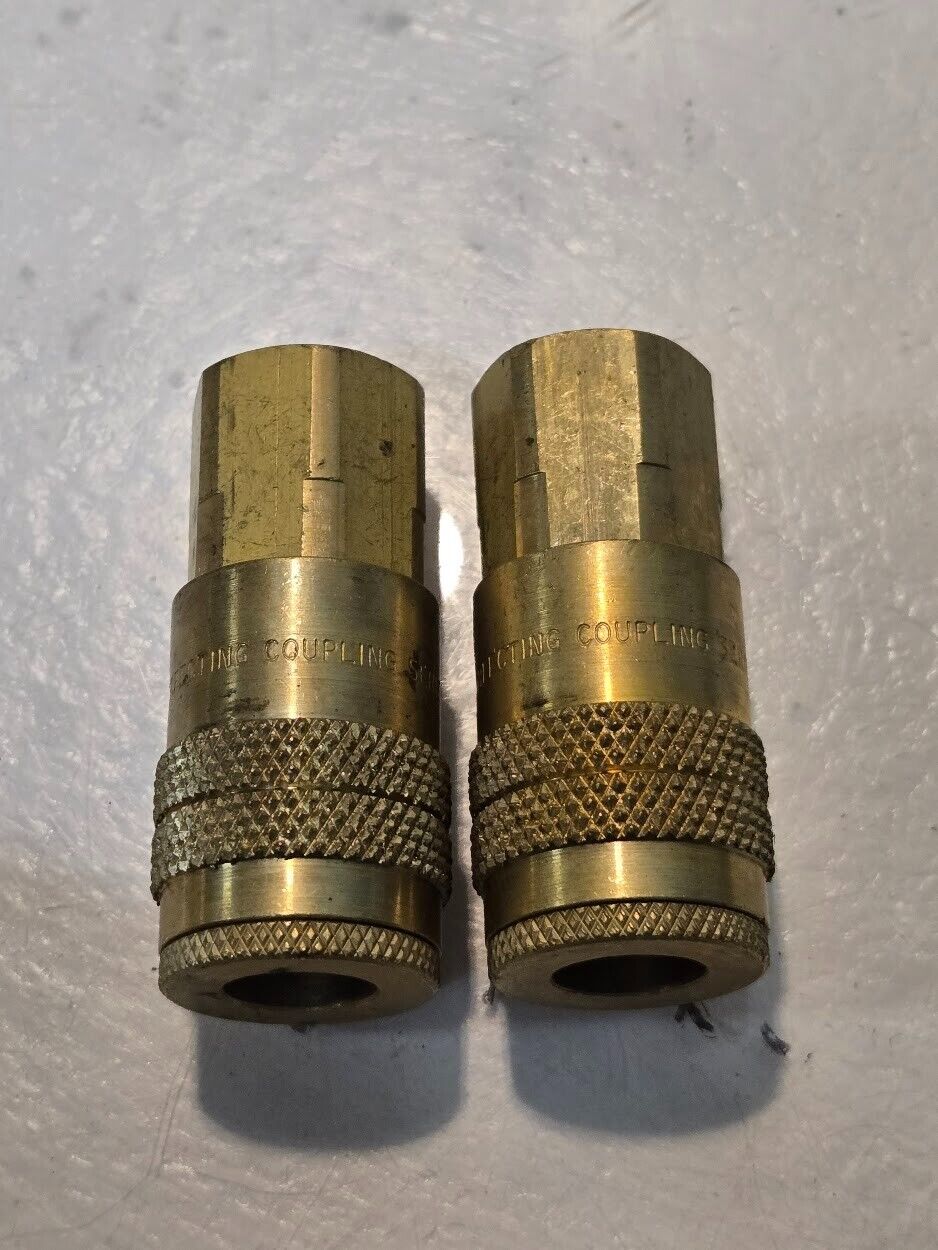 2 Quantity of Perfecting Coupling Series F 1/4" Quick Couplings 1/4" MPT (2 Qty)