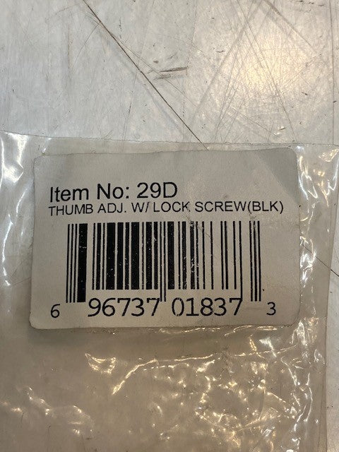 10 Quantity of Thumb Adj. w/ Lock Screws 29D (10 Quantity)
