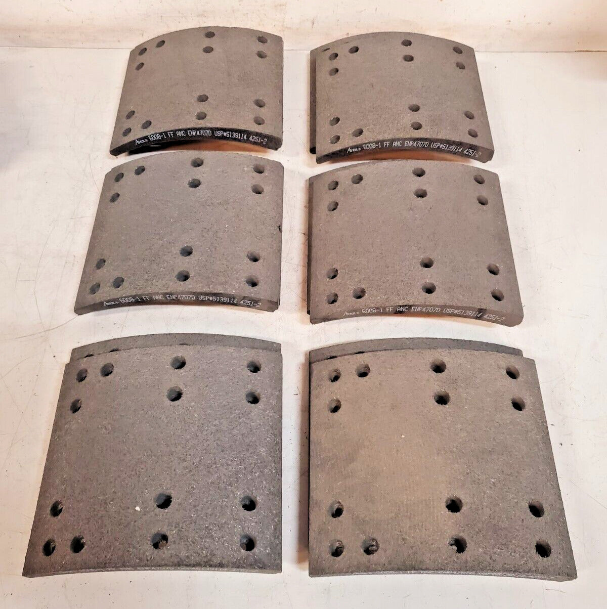12 Qty of Abex Brake Shoe Lining Strips 6008-1 | 4251-2 FF ANC ENP4707D (12 Qty)