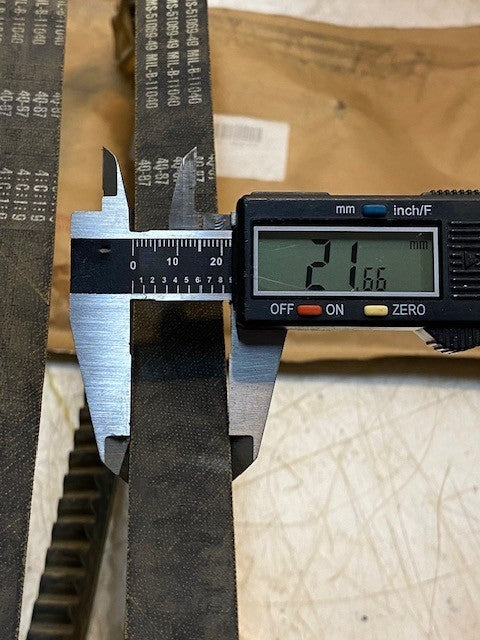2 Quantity of Dayco V-Belts 42-5961, MS-51069-49, MIL-B-11040 (2 Quantity)