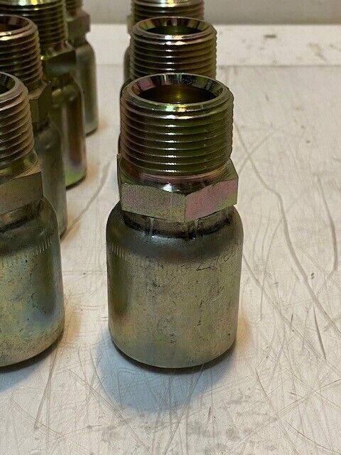 16 Quantity of Hydraulic Hose Male Crimp Fittings 7661-16TY (16 Quantity)