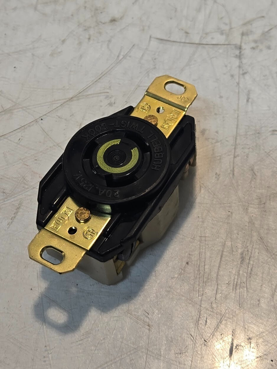 Hubbell Twist-Lock Receptacle L5-20R | 20A 125V | 2 Poles Screw Terminals