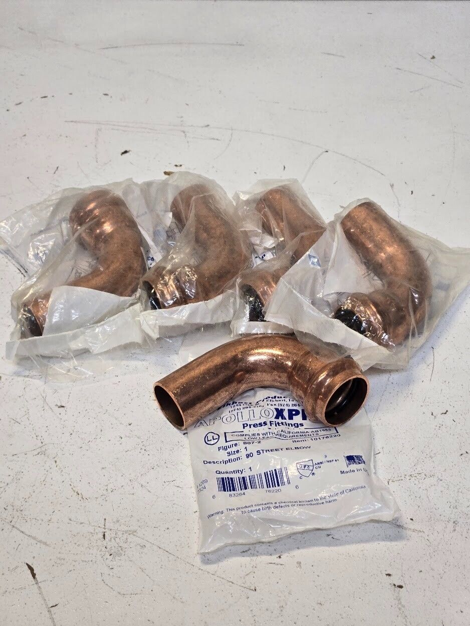 5 Quantity of ApolloXpress 1" 90 degree Street Elbow Press Fittings (5 Quantity)