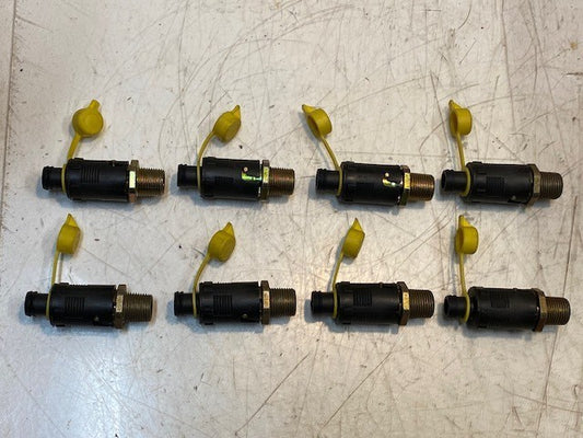 8 Quantity of Oil Drain Valves with Caps 2-5/8" Long 16mm Thread 23mm OD (8 Qty)