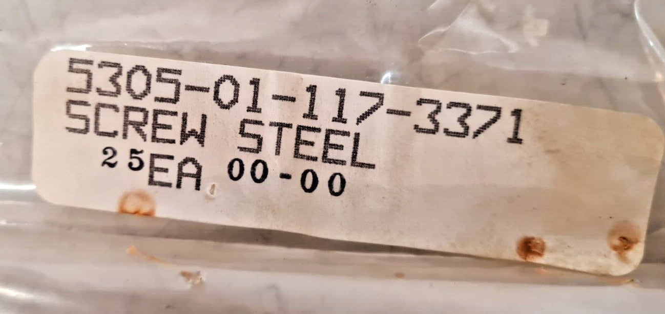 25 Qty. of Military Hex Screws Steel 5305-01-117-3371 (25 Qty)