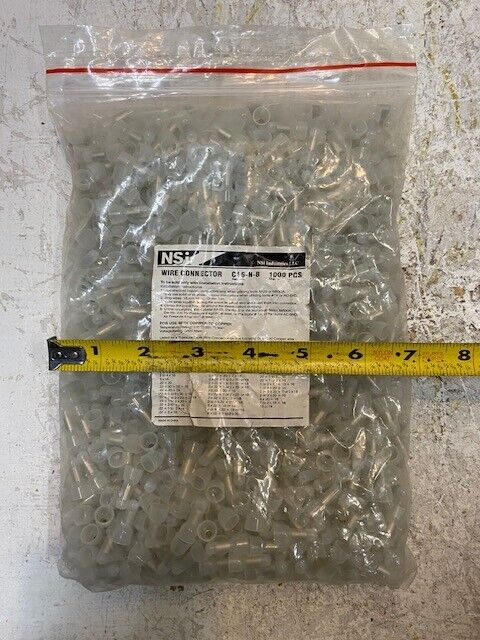 Pack of 1000 NSI Nylon Closed End Wire Connectors C16-N-B